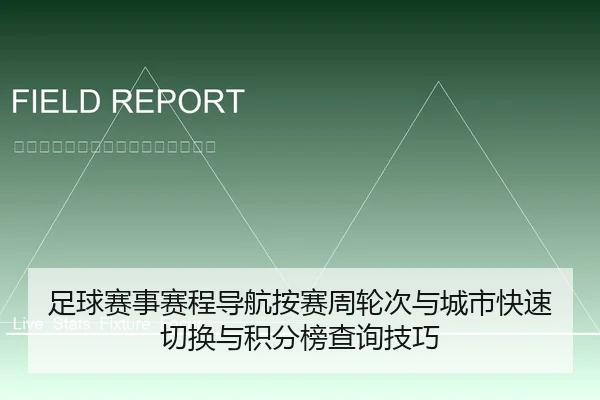 足球赛事赛程导航按赛周轮次与城市快速切换与积分榜查询技巧